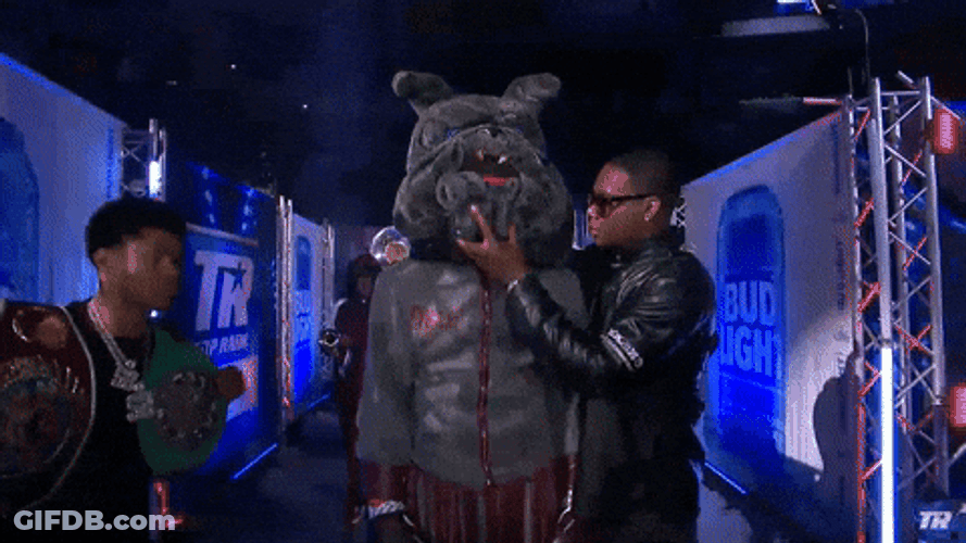 Shakur Stevenson Holding Jared Anderson Belts GIF