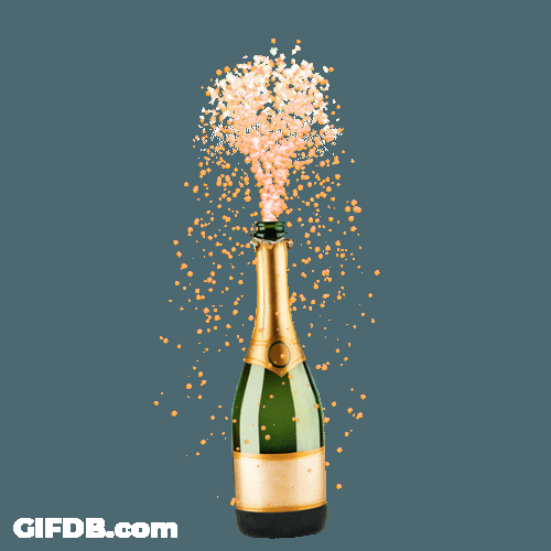 Shaky Bottle Champagne Popping GIF