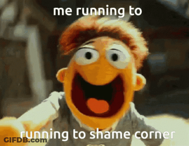 Shame Corner Running Puppet GIF