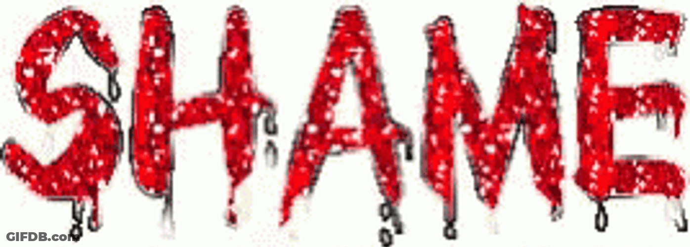 Shame Glittery Red GIF