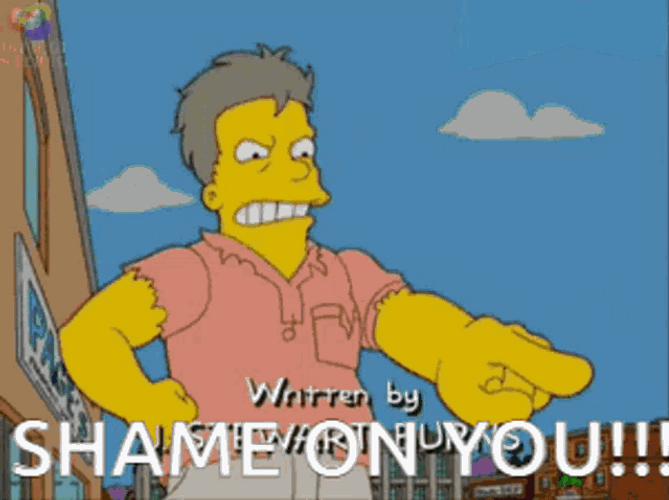 Shame On You The Simpsons GIF