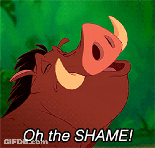 Shame Pumbaa Warthog GIF