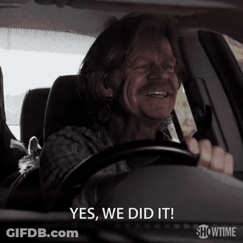 Shameless Driving Frank Gallagher We Did It GIF