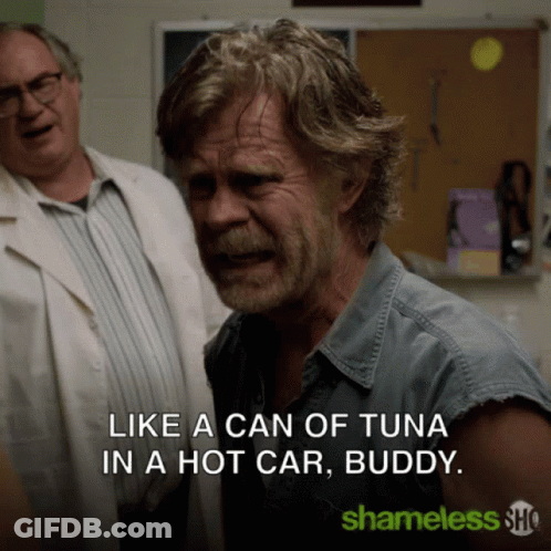 Shameless Poster Man With Tuna Can GIF