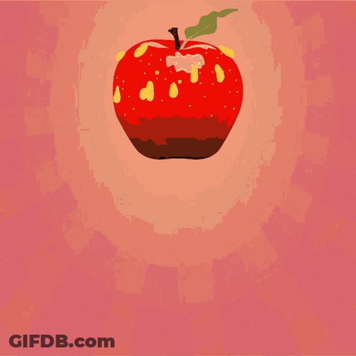 Shana Tova Apple Dripping Honey GIF