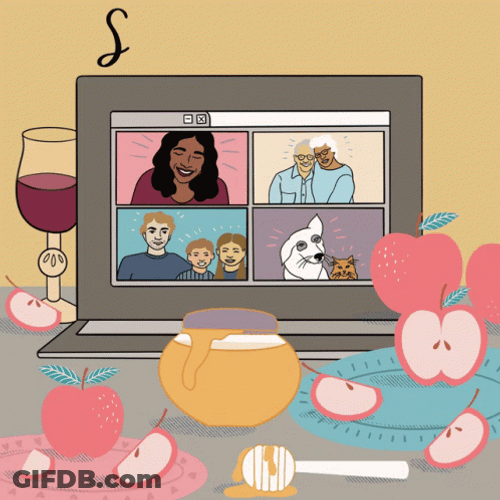 Shana Tova New Year Family Zoom GIF
