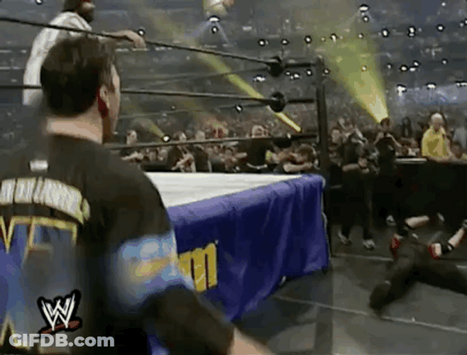 Shane Mcmahon Being Challenged GIF