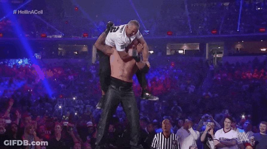 Shane Mcmahon Climbs Off Undertaker GIF