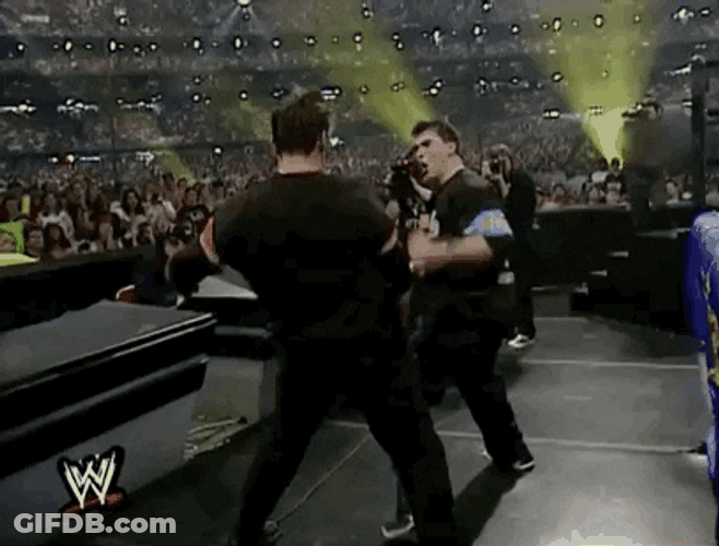 Shane Mcmahon Fall From Attack GIF