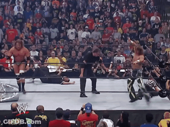 Shane Mcmahon Head Cracking Attack GIF
