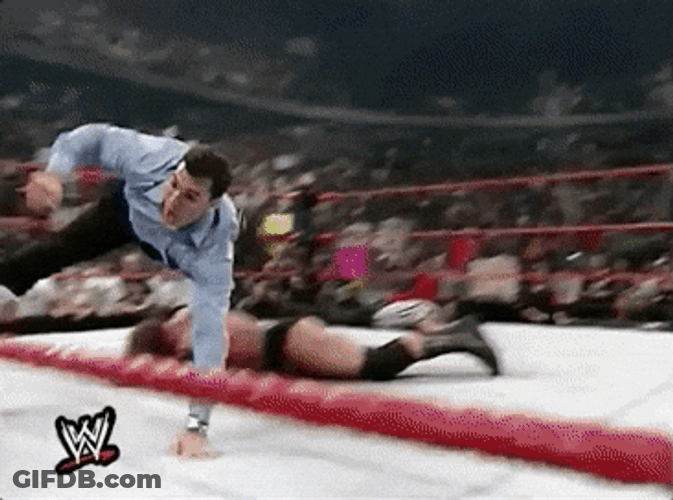 Shane Mcmahon Ran Off GIF