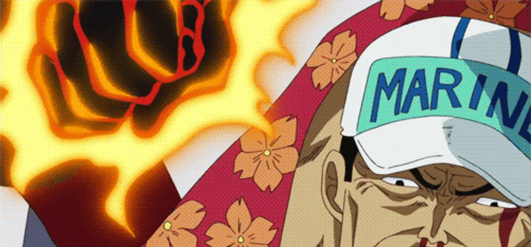 Shanks Blocks Akainu's Punch GIF