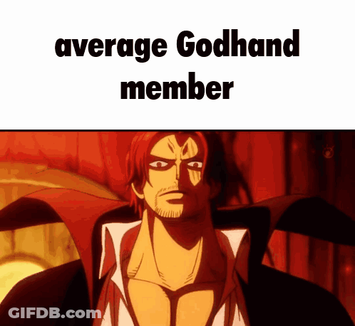 Shanks From One Piece Saying Average Godhand Member GIF