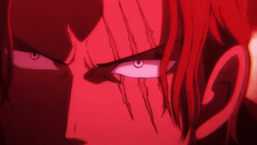 Shanks One Piece Angry Eyes Blink GIF