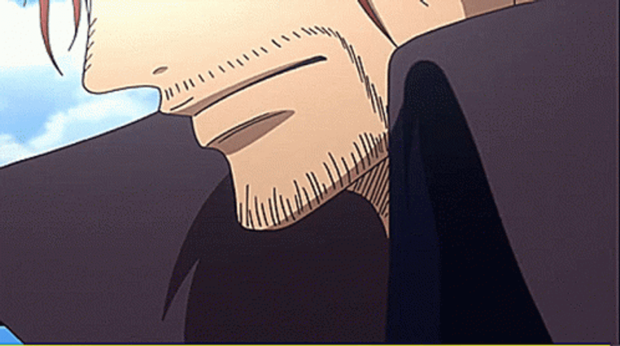 Shanks One Piece Cheeky Smirk GIF