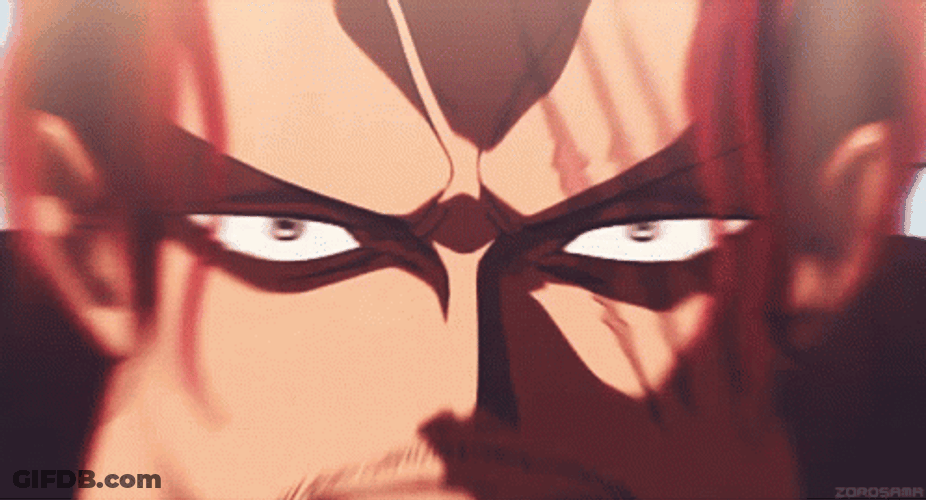 Shanks One Piece Zoom Out Serious Face GIF
