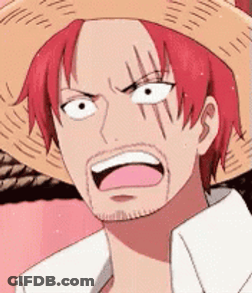 Shanks Red Haired One Piece Evil Stare GIF