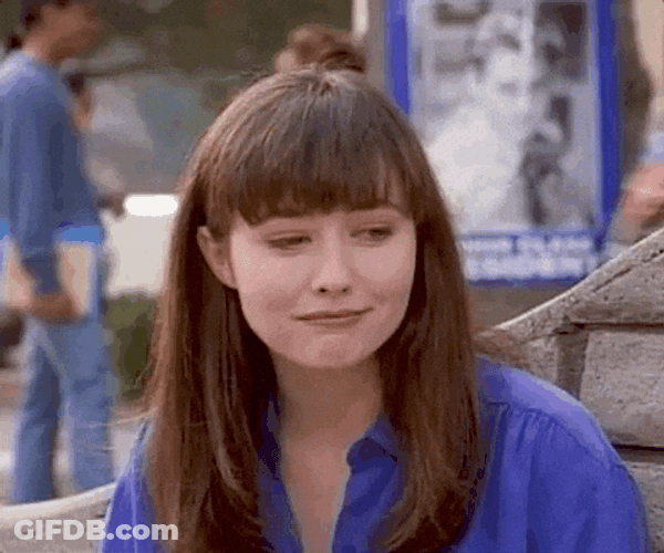Shannen Doherty Coy Smile Beverly Hills 90210 GIF