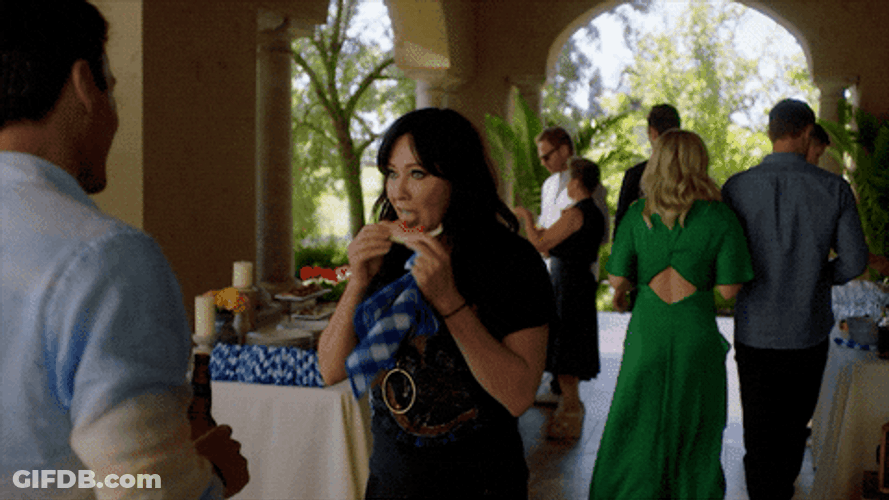 Shannen Doherty Eating Watermelon GIF