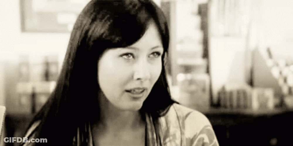 Shannen Doherty Thinking Looking Up GIF
