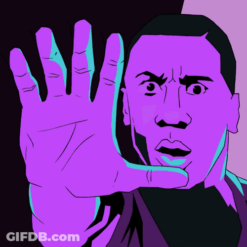 Shannon Sharpe Stop Animation GIF