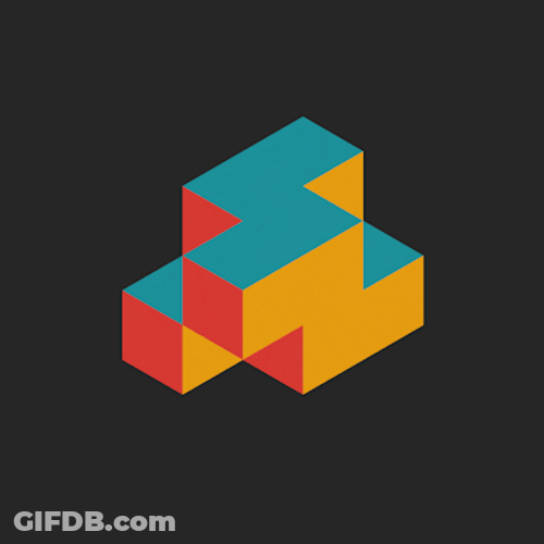 Shapes 3D Puzzle Animation GIF