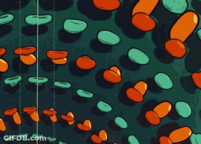 Shapes Bean Falling Loop GIF