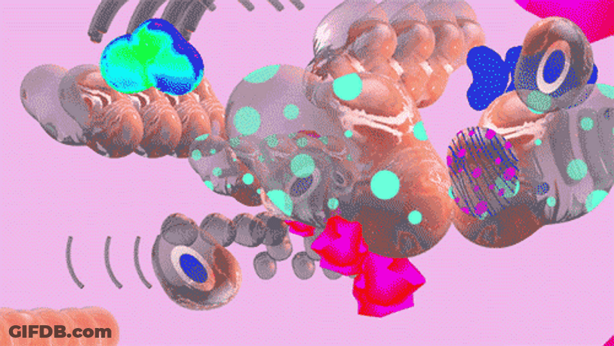 Shapes Floating Paint GIF