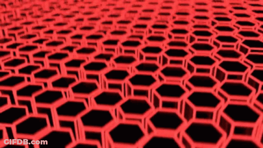 Shapes Honeycomb Neon Loop GIF