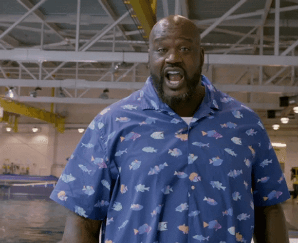 Shaq Angry Shark Week GIF