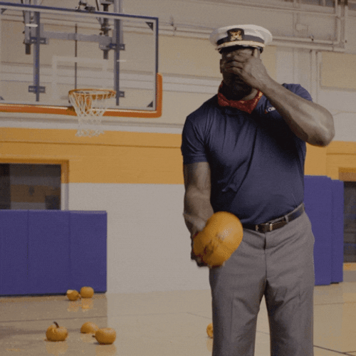 Shaq Blind Back Throw GIF