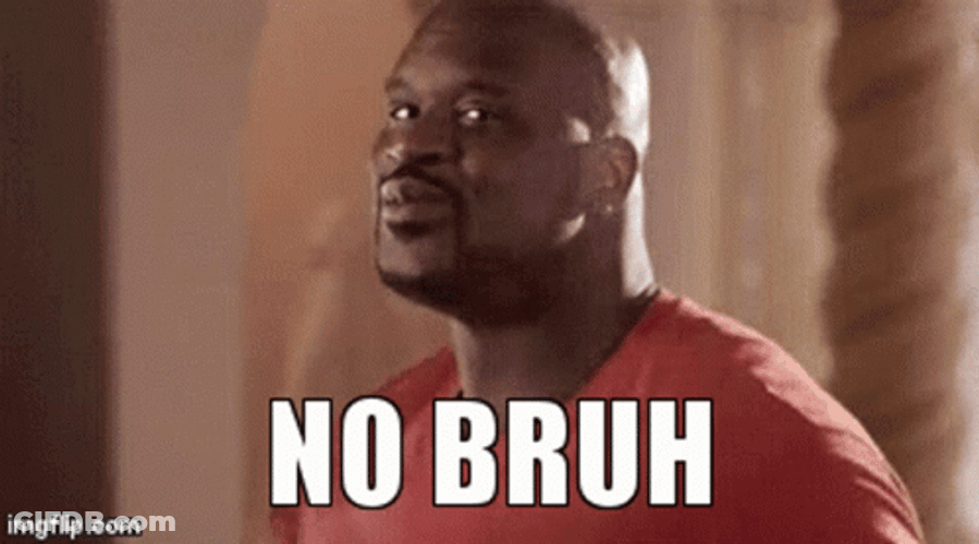 Shaq Cat No Bruh Wiggle GIF