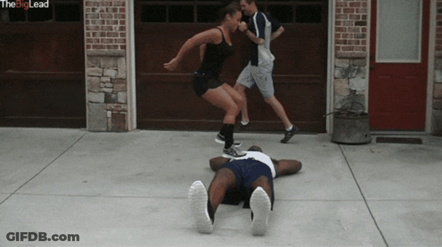 Shaq Dunking Back Flipping GIF