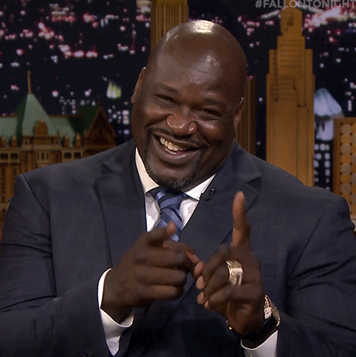 Shaq Pointing Finger Guns GIF