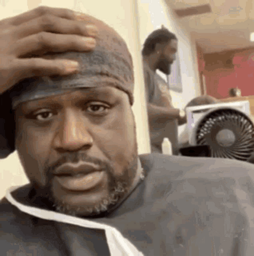 Shaq Shocking Funny Hairstyle GIF