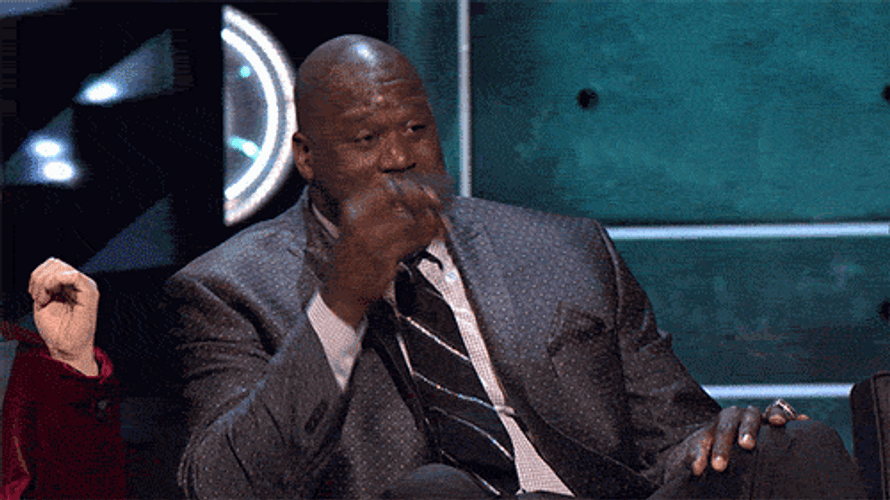 Shaq Wiping Tears GIF