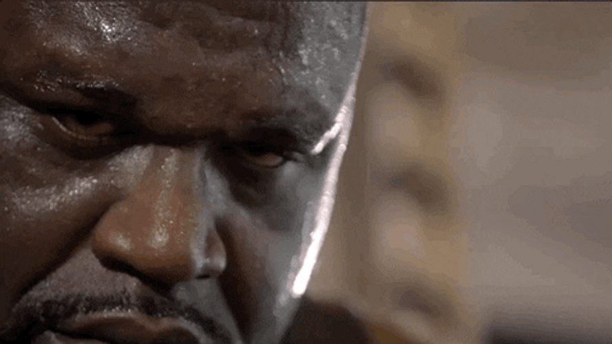 Shaquille O'neal Fierce Look Sweating GIF