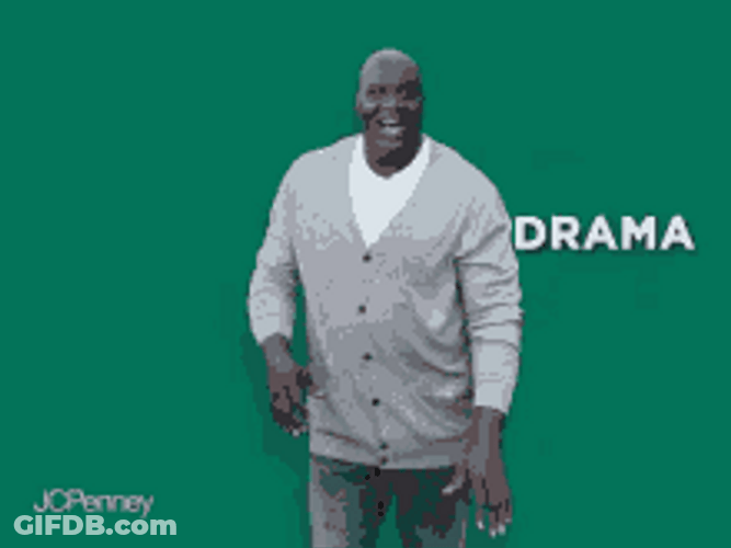 Shaquille O Neal Happy Shove Off Anxiety GIF