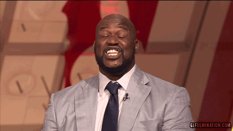 Shaquille O'Neal Laughing Funny Face GIF