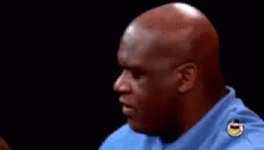 Shaquille O'Neal Pause Shocked Reaction GIF