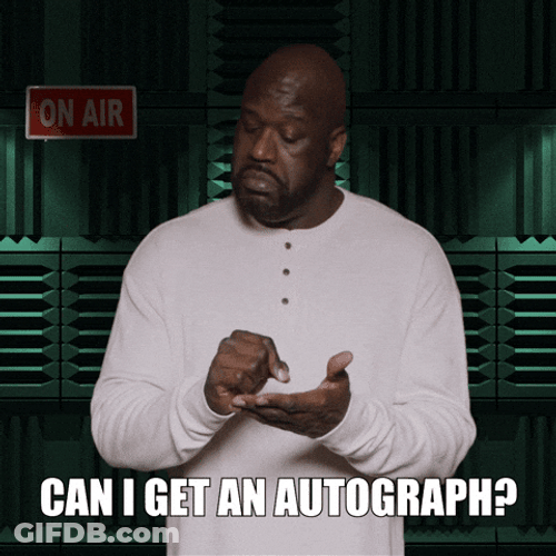 Shaquille O'Neal Signs Autograph Gesture GIF
