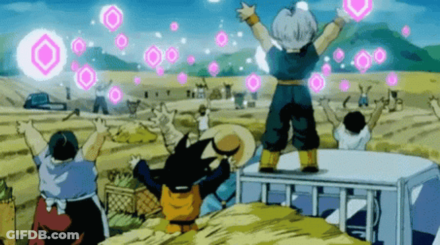 Sharing Energy For Spirit Bomb GIF