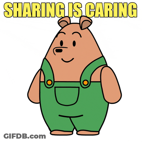 Sharing Is Caring By Pants Bear GIF