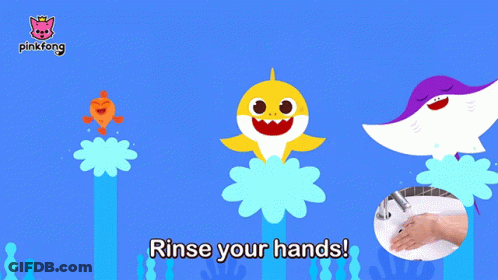 Shark And Stingray Rinse Your Hands GIF