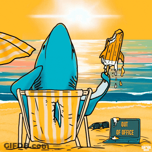 Shark Enjoying Paid Time Off Pto GIF