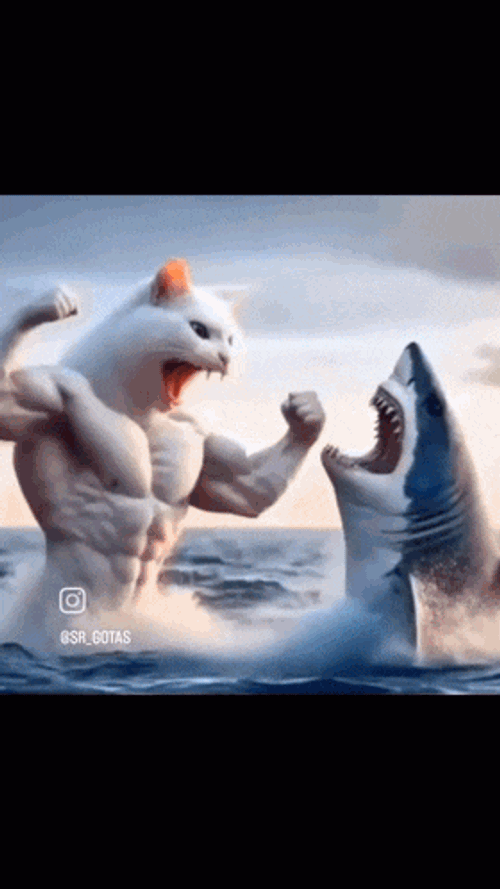 Shark Fight GIF