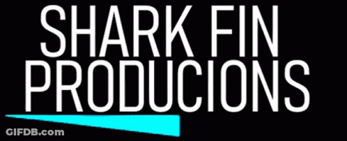 Shark Fin Productions Logo With Shark GIF