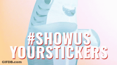 Shark Float With #Showus Yourstickers GIF