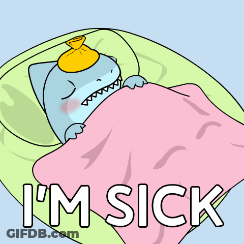 Shark Lying In Bed I M Sick GIF