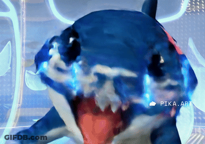 Shark Painting With Pika Art GIF